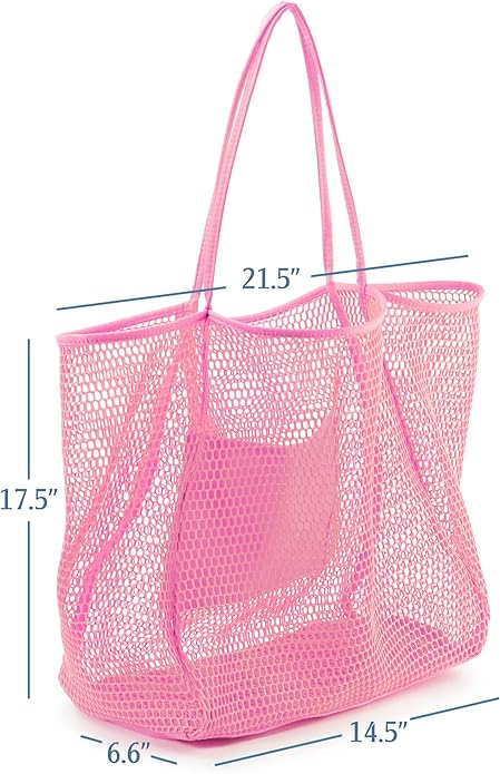 Mesh Beach Tote, Womens Shoulder Handbag, Beach Bag Mesh Beach Tote, Womens Shoulder Handbag, Beach Bag